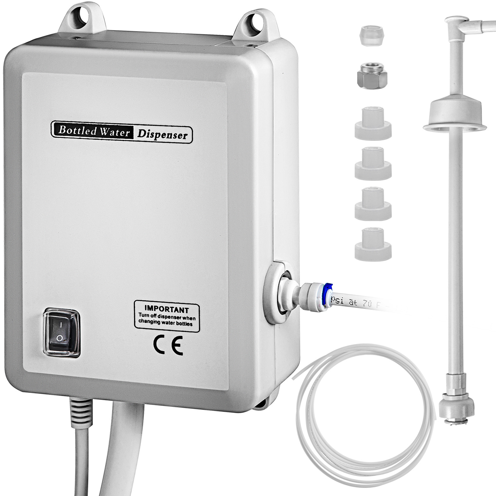 SucceBuy ボトル入りウォーターディスペンシングポンプ PE パイプ付き 1 ガロン/分 40 PSI コーヒーティーマシンウォーターディスペンサー冷蔵庫製氷機用