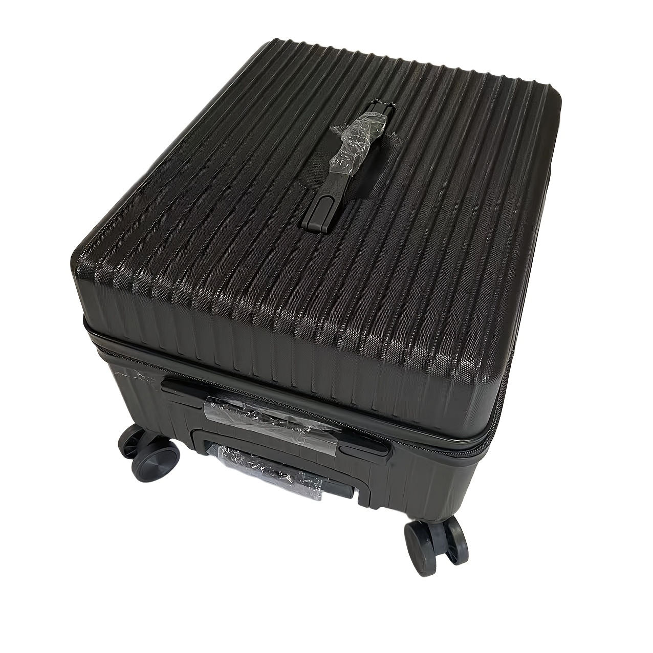 18 インチ フリップアップ トラベル スーツケース コンビネーション ロック付き - 耐久性のある ABS PC ハードシェル、鉄