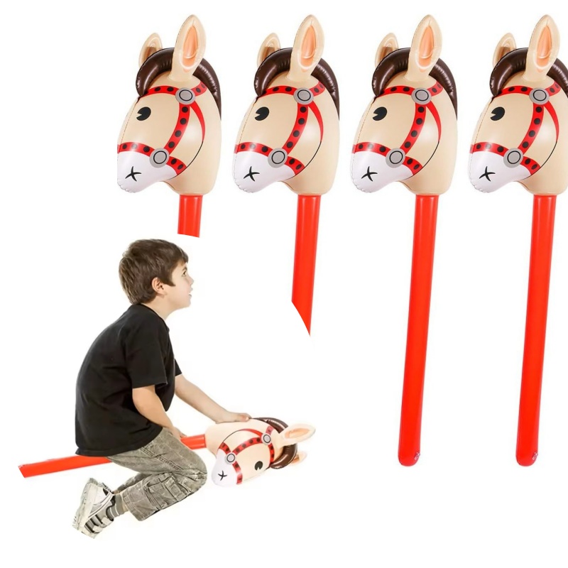 インフレータブル馬の頭カウガールスティック PVC バルーン屋外 Cheerstick 知育玩具ギフトインフレータブル子供のおもちゃ誕生日ギフト