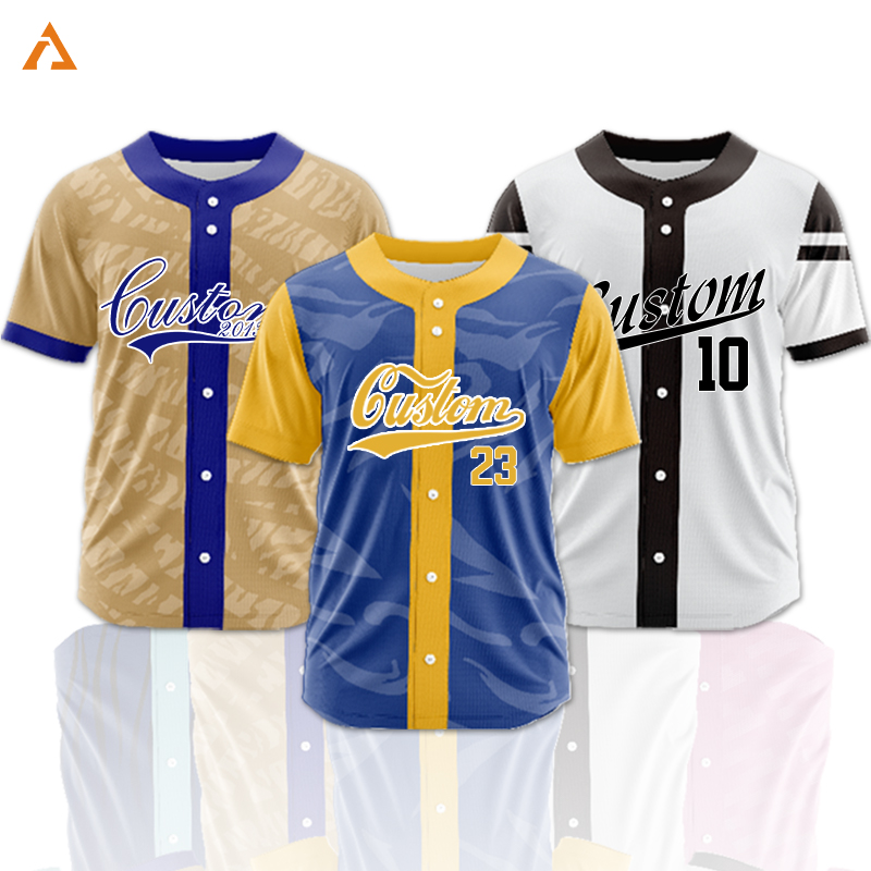 カスタム野球シャツ昇華プリント名番号ロゴ野球ユニフォームスポーツ Tシャツ野球ジャージ男性