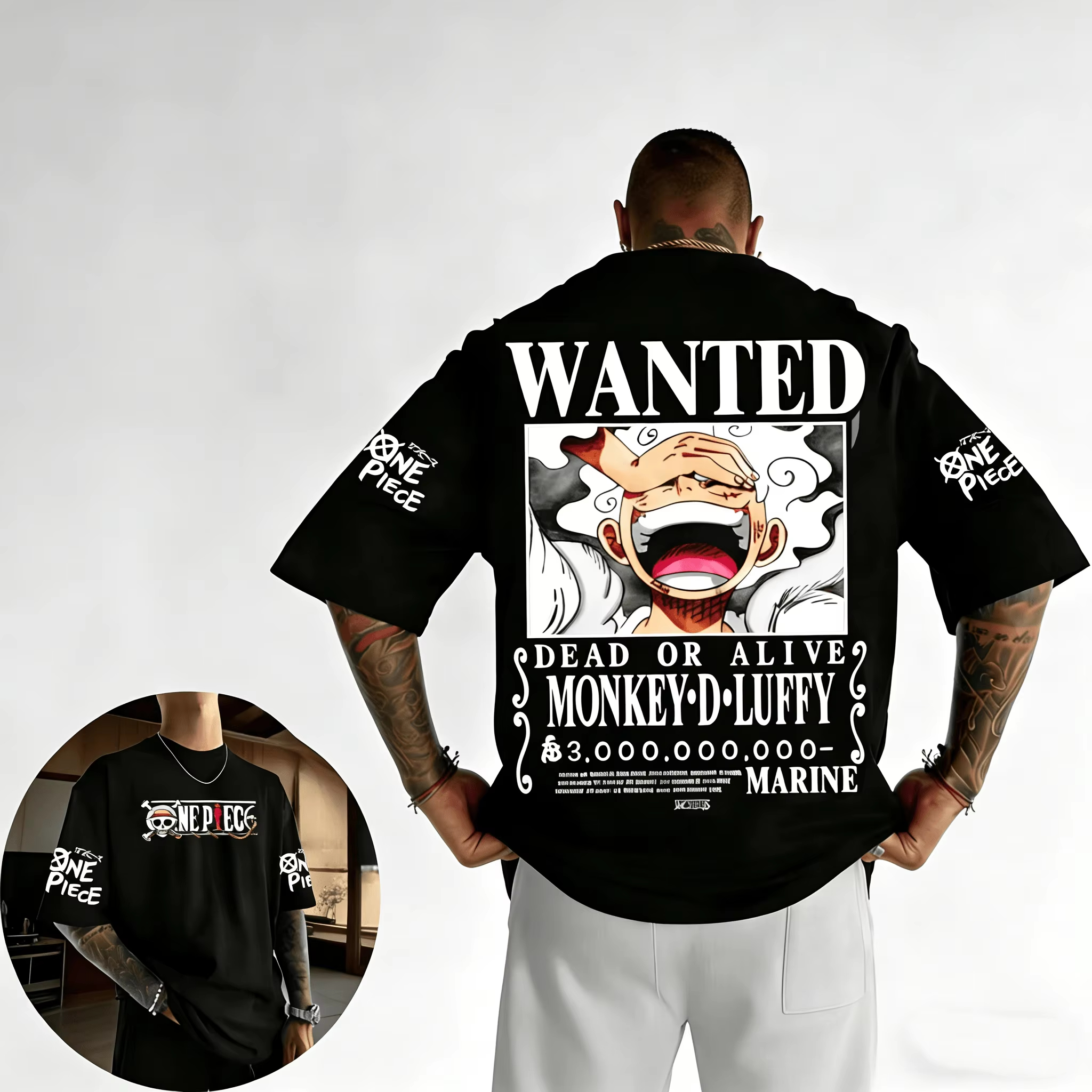 ワンピース Tシャツギア 5 Tシャツ募集ルフィコスプレ日本 Tシャツジョイボーイアニメマンガ特大 Tシャツヘビーウェイト Tシャツ