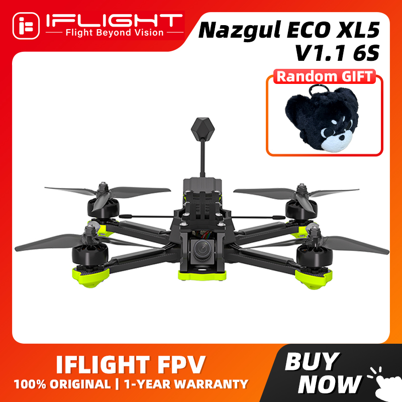 iFlight Nazgul XL5 ECO V1.1 6S アナログ ドローン BNF と BLITZ 5.8G 1.6W VTX BLITZ ATF435 E55S スタック XING-E Pro 2207 1800KV モーター