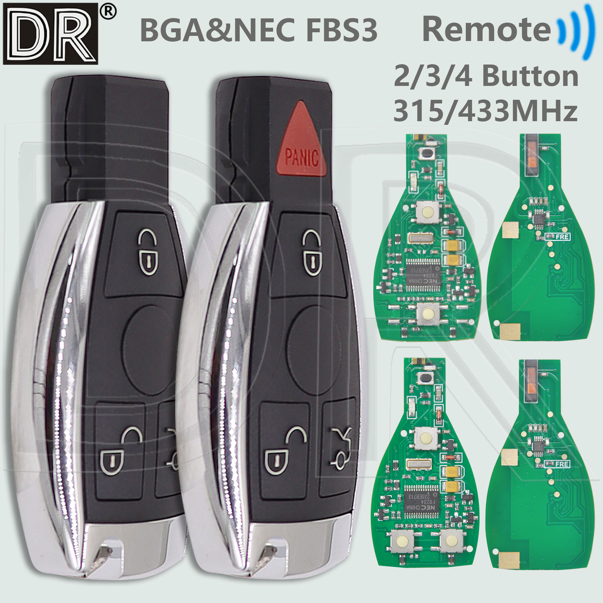 DR NEC チップ 315/433MHz 可変周波数カーリモートキーサポート BGA
