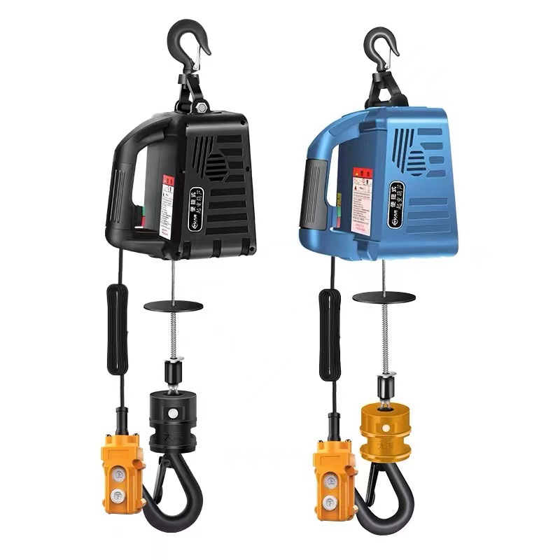 220 V/110 V 500 キロ負荷ポータブル電動ウインチ牽引ホイスト小型クレーン家の装飾クレーンホイストリフティングツール