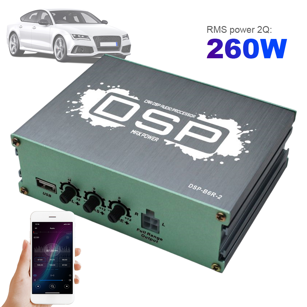 車の DSP デジタルオーディオプロセッササポート APP 制御 DSP 車のパワーアンプ 6 チャンネル出力 DSP 車イコライザーカーアクセサリー