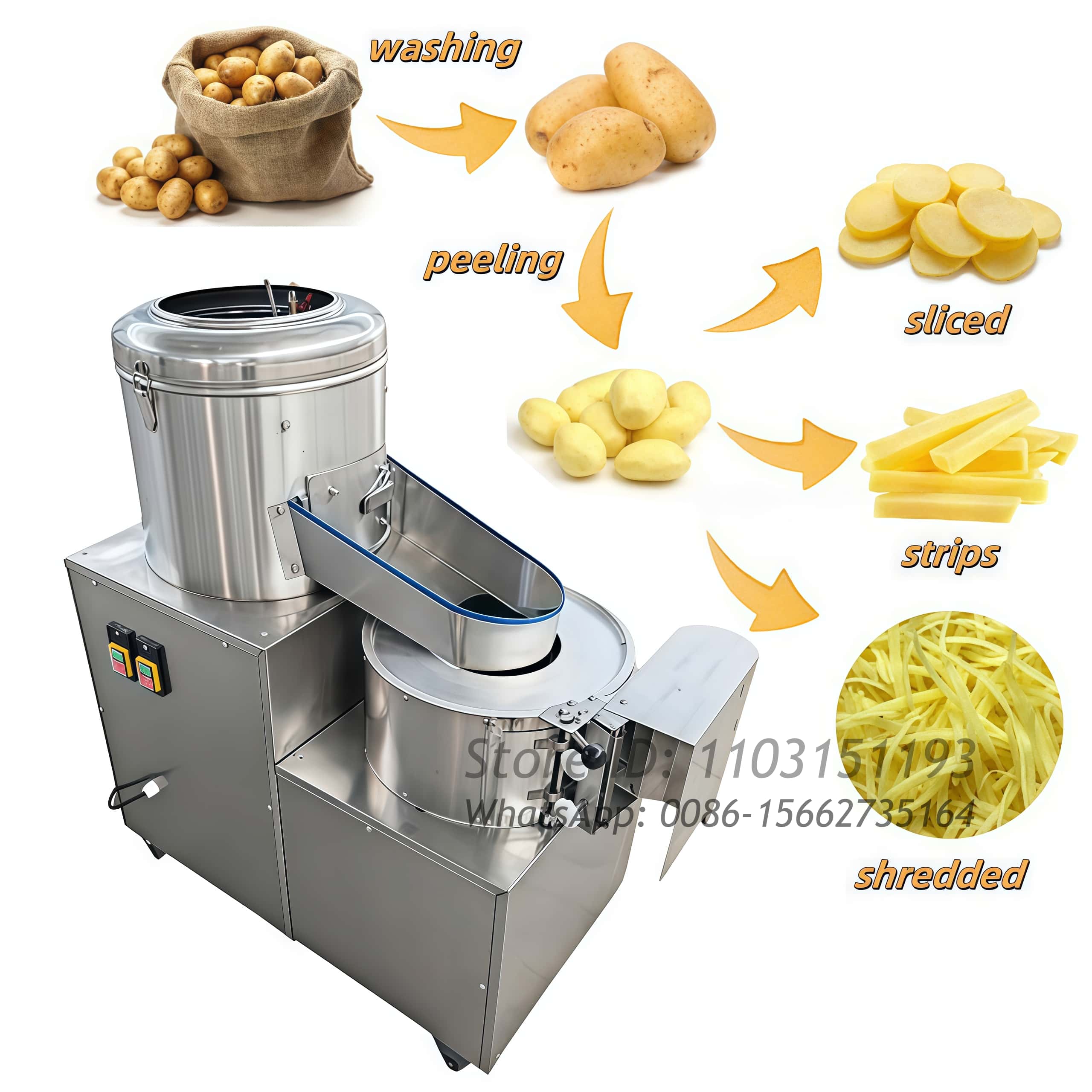 Multifunctional Potato Washing And Peeling Machine Taro Cutting Potato Peeler And Slicer Machine Carrot Potato Cleaning Machine