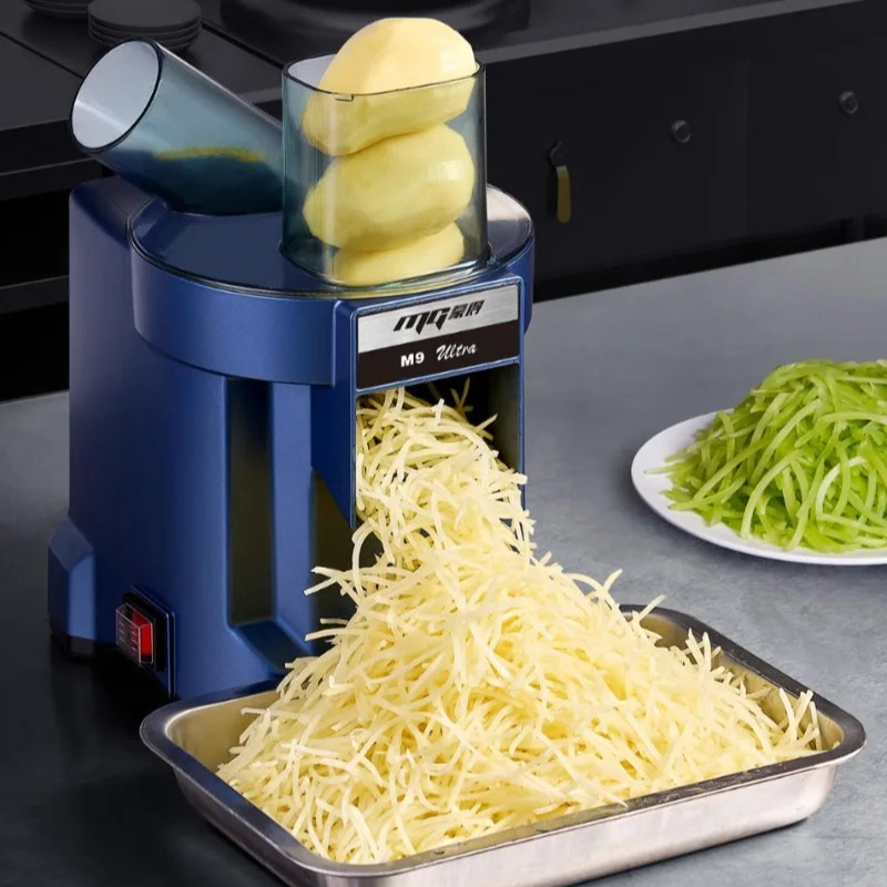 業務用野菜カッター 電動シュレッダー ジャガイモの千切り 大根の千切り 家庭用スライサー 皮むき・さいの目切り機