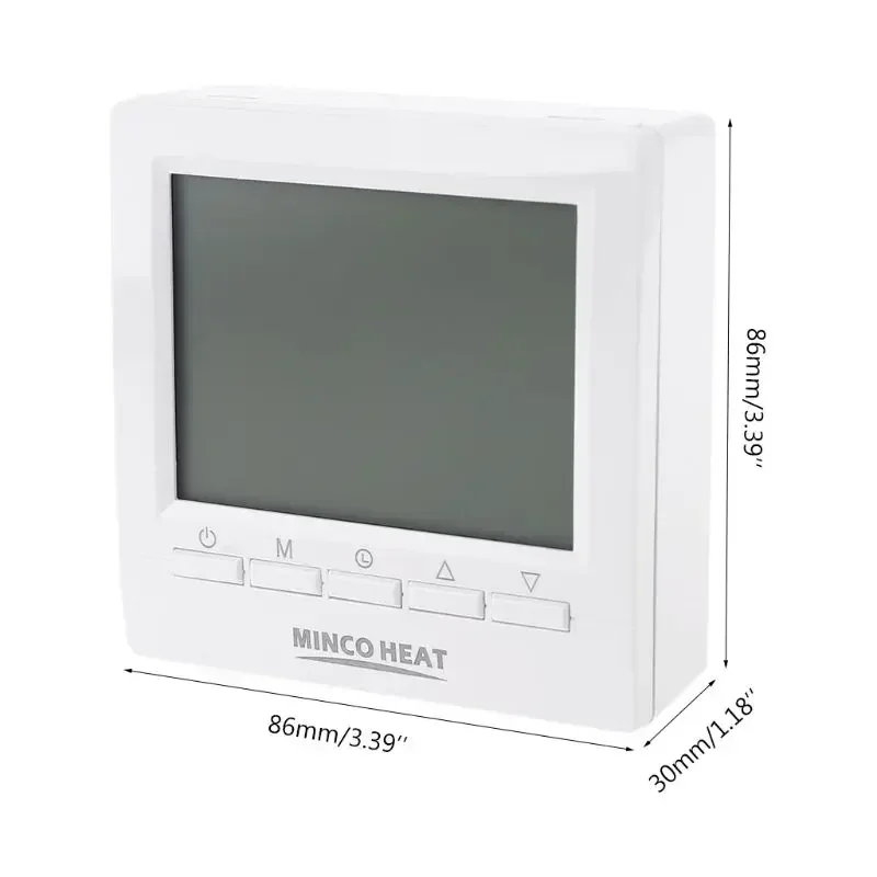 LCD ガスボイラーサーモスタット 3A 毎週プログラム可能な室内暖房サーモスタット スマートサーモスタット ホワイト/ブルー LED ディスプレイ