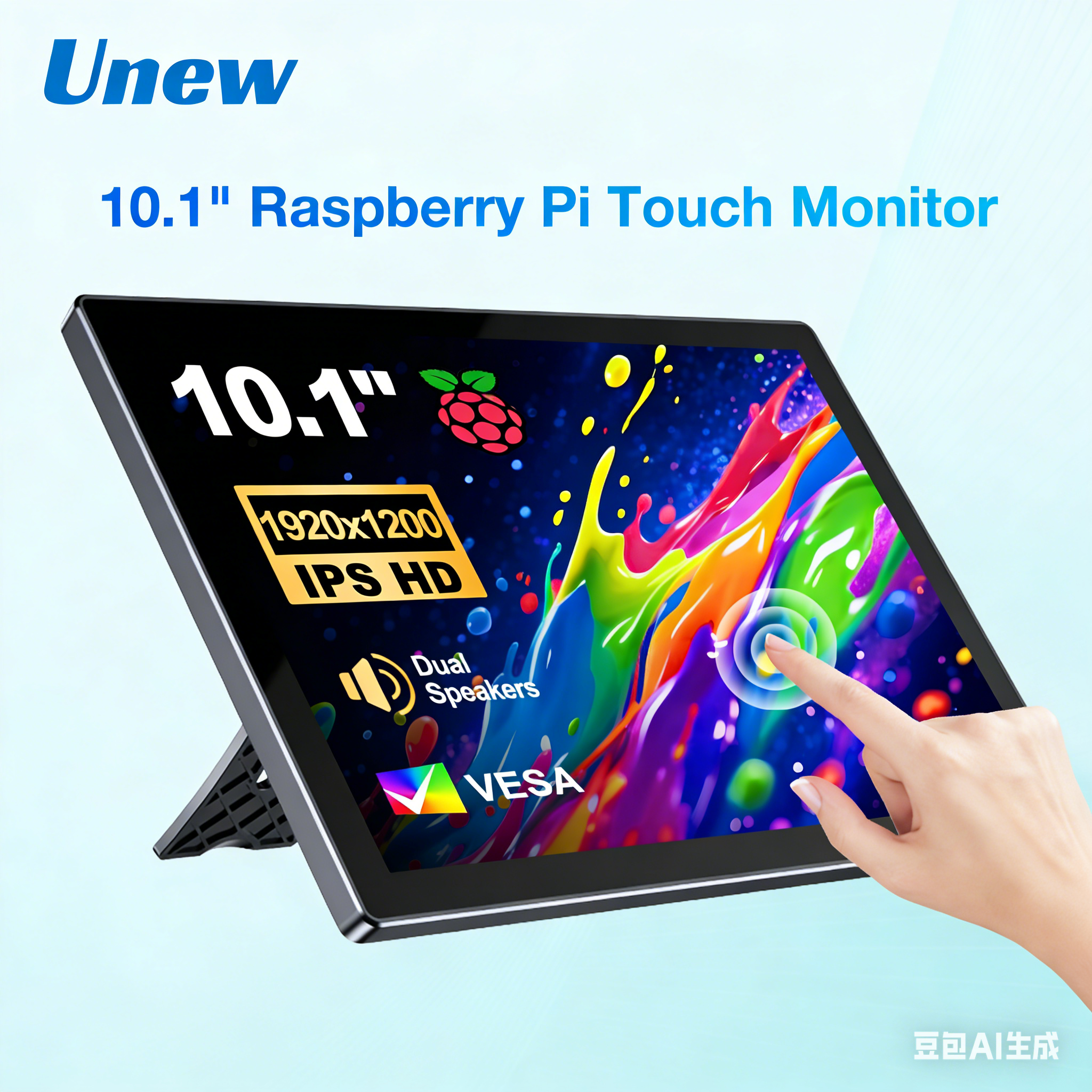 Unew 10.1 インチラズベリーパイタッチスクリーンモニター 1920x1200 IPS ディスプレイ HDMI タイプ C USB-C 互換性のあるバナナ Win Pi 5 4 3 A