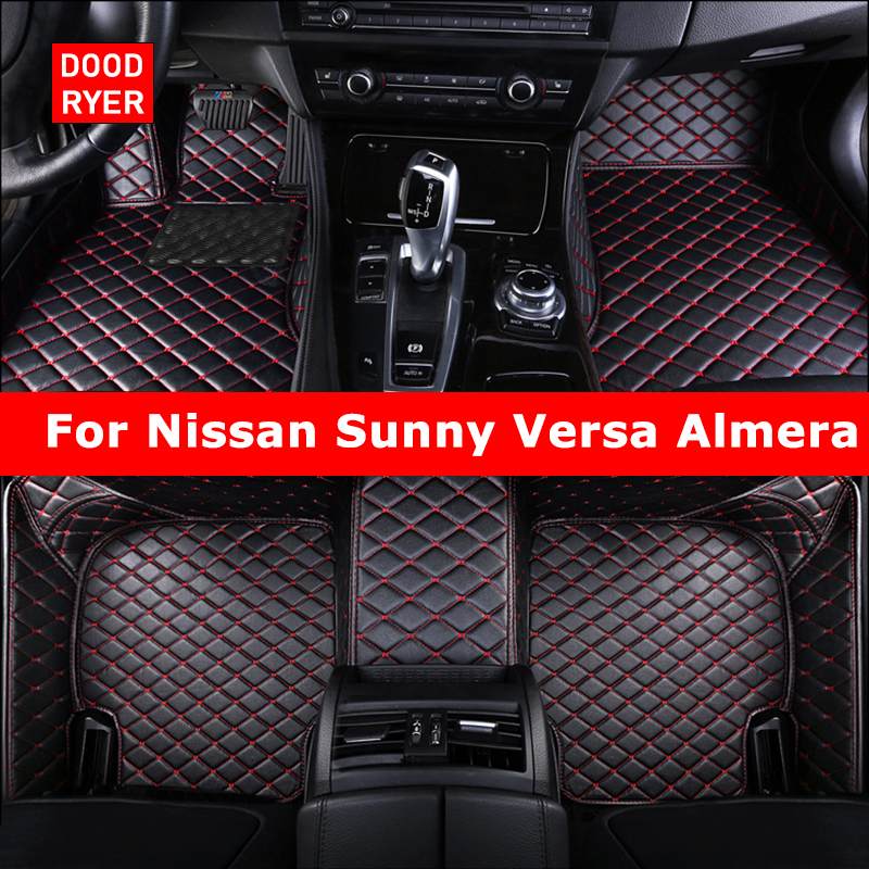 DOODRYER カスタム車のフロアマット日産サニー Versa アルメーラ自動車カーペット Foot Coche Accessorie
