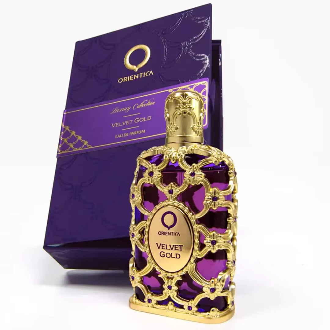 女性用香水 - AHRM Orientica ベルベット ゴールド EDP、長持ちする暖かいアンバー フローラル、2.7 オンス、高級アラビアン フレグランス スプラ