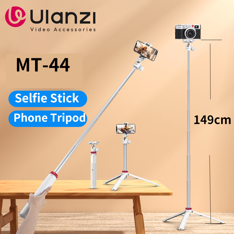 Ulanzi MT-44 1.46 メートル拡張 Selfie スティック三脚三脚電話クランプ付きカメラ携帯電話サムスン iPhone Huawei Xiaomi スタンド