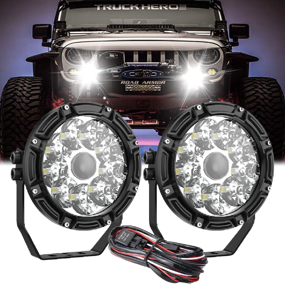 LED オフロードドライビングライト補助 5 インチ LED 電球長距離高橋昼間運転 4x4 12v 24v 車トラック ATV SUV
