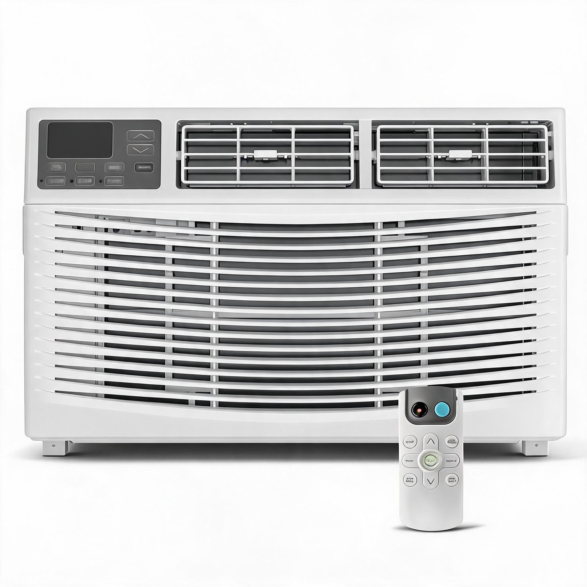 ウィンドウエアコンユニット 8000 BTU リモコン付き 最大 350 平方フィートの部屋を冷却 3 冷却とファン速度 静かな操作 デジタルディスプレイ 簡単取り付けキット 寝室 オフィス用
