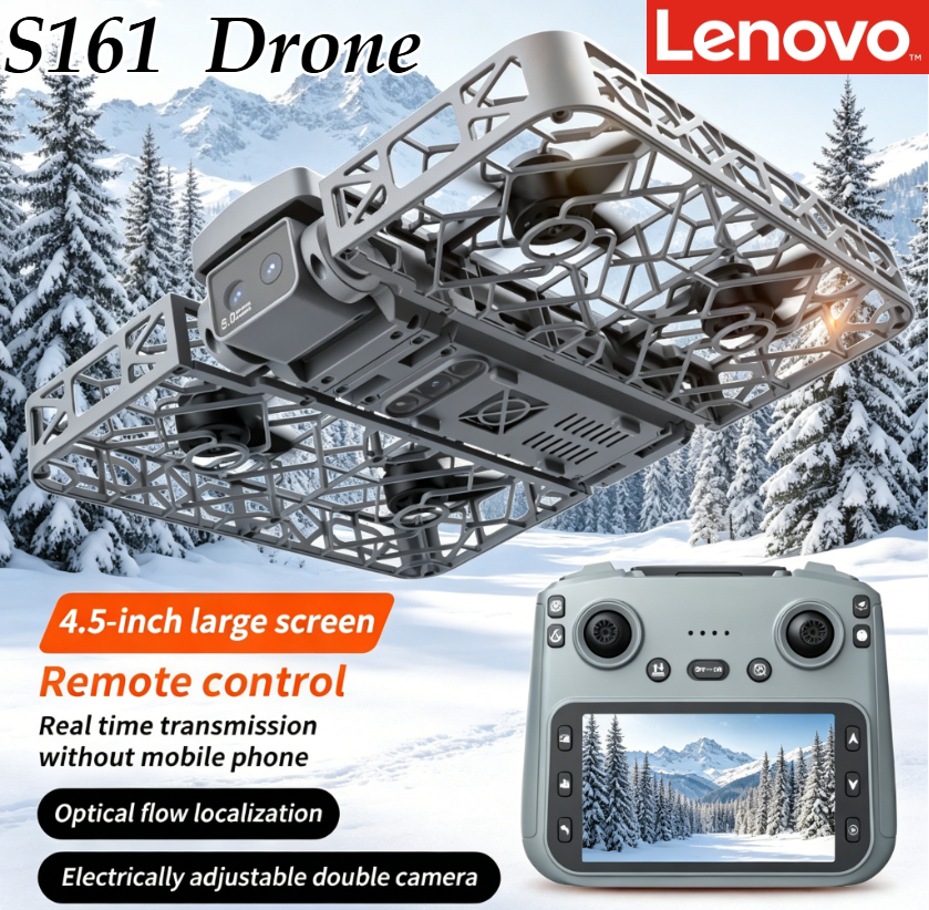 Lenovo S161 ブラシレスモーター ドローン 折りたたみ式 RC クアッドコプター ジェスチャー撮影 ヒューマノイド追跡 ヘッドレスモード 航空写真用