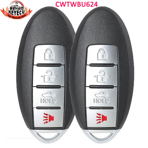 KEYECU CWTWBU624 315MHz 日産アルマダ 2008-2015 インフィニティ QX56 2008 2009 IC: 1788D-FWB1U624 4 ボタンキーリモート Fob