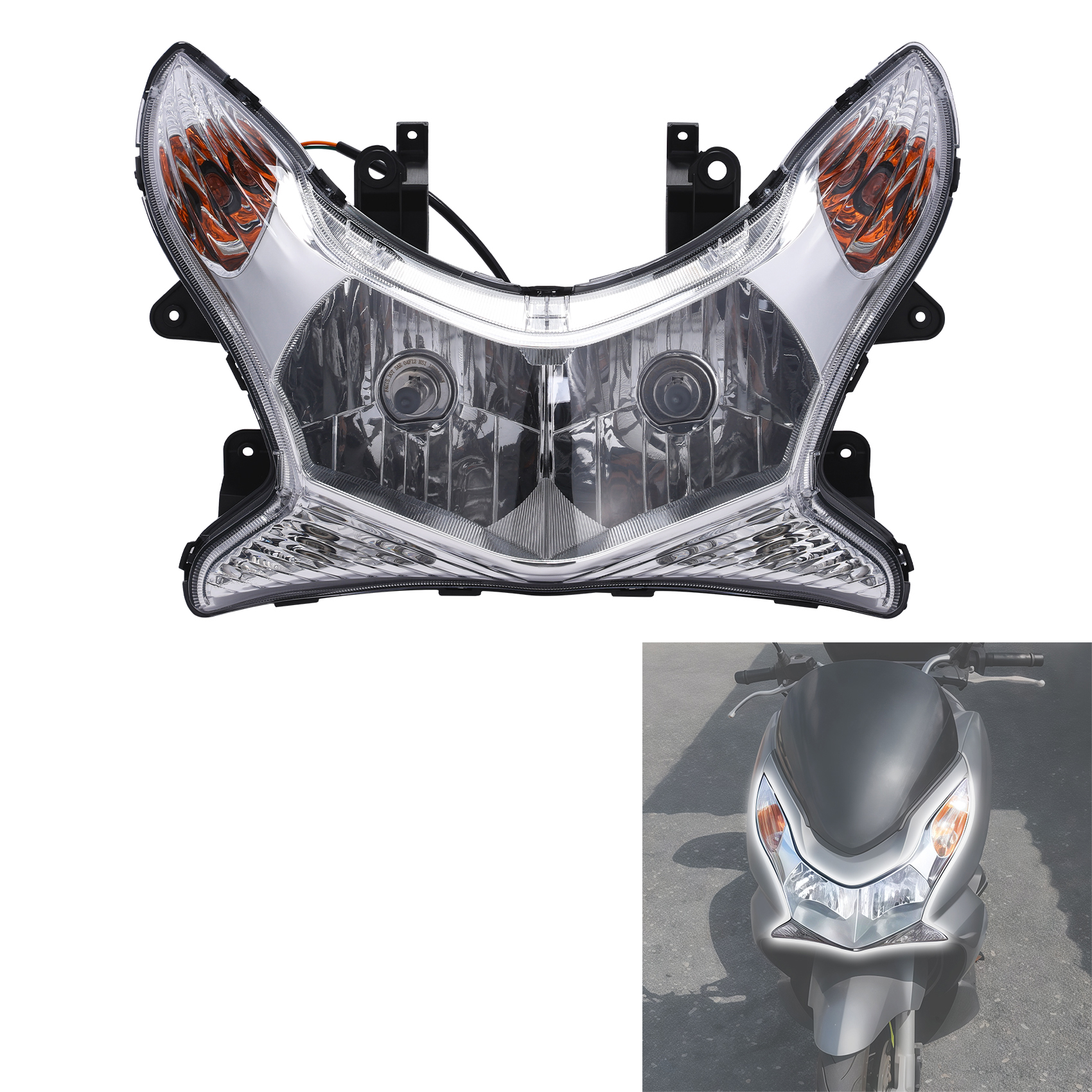 フロントヘッドライトライトランプアセンブリホンダ PCX125 PCX150 PCX 125 150 2010-2013 2012 オートバイ