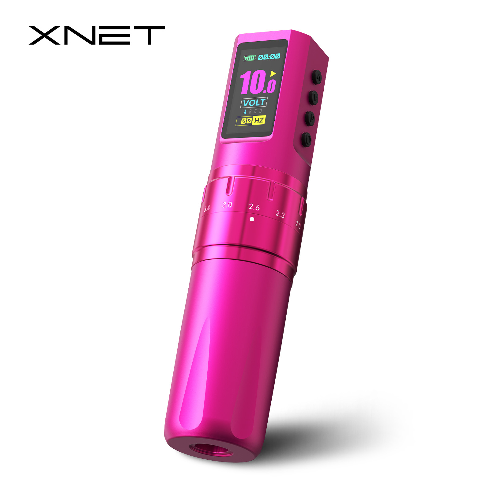 XNET PYRO ロータリータトゥーマシン ワイヤレスタトゥーペン 調節可能なストローク 2.0-4.2MM オールアルミニウムボディ 1600mAh バッテリー容量