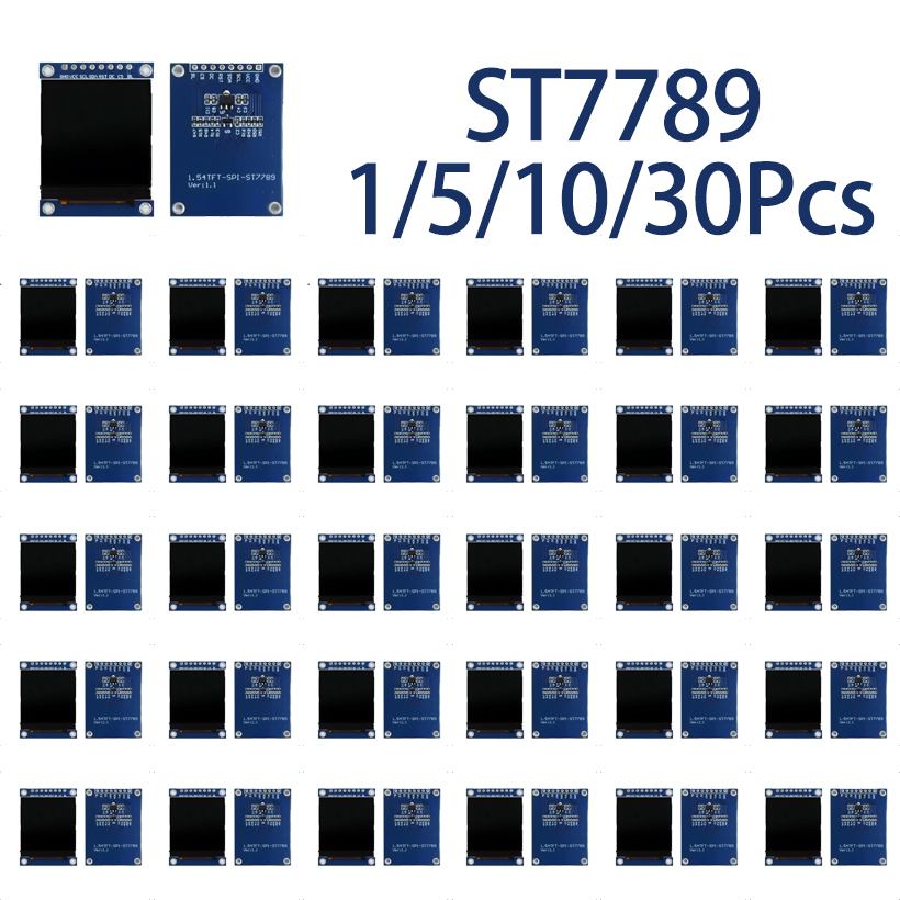 1/5/1030 個 1.54 インチ TFT LCD ディスプレイ画面 240×240 解像度全視野角カラー LCD モジュール ST7789 ドライバ SPI インターフェイス付き