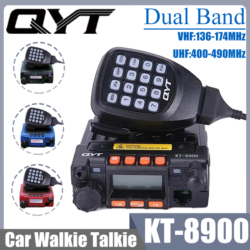 QYT KT8900 ミニモバイルラジオ VHF UHF 最大 25W パワーカーラジオ HAM アマチュア商業公共タクシーインターホン無線通信