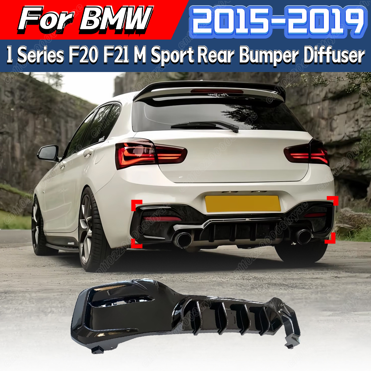 Bmw 1 シリーズ M スポーツ F20 F21 2015 2016 2017 2018 2019 自動車リアバンパー MP スタイルディフューザーリップボディ修正キット