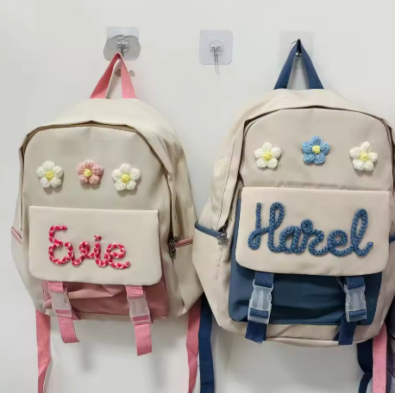 手作りの幼児用バックパック、子供の名前入りバックパック、学生用コーデュロイバックパック、おむつ用バックパック、理想的な誕生日プレゼント