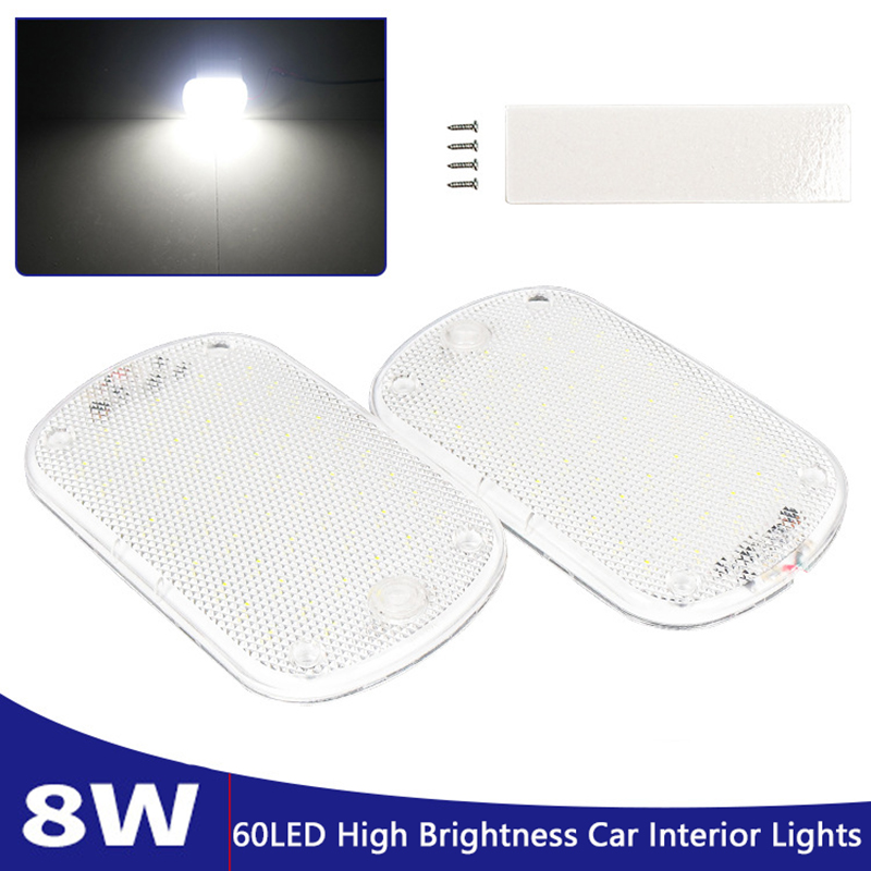 1PC 12V-80V 60LED インテリアライトバーストリップライトスイッチ LED 車内ランプ照明キャンピングカーバスキャンピングカーボートルーフライト