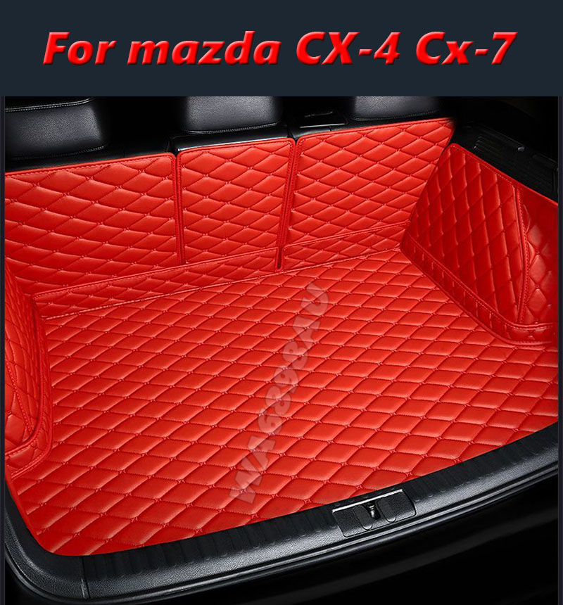 高品質車のトランクマットマツダ CX-4 2018 CX-7 2010-2016 高品質革自動車インテリアアクセサリー