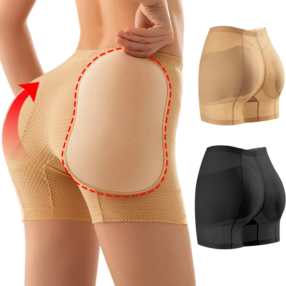 ヒップカーブビルダーパッドパンティーヒップパッドバットリフター女性コントロールパンティーセクシーな Boyshorts シェイプウェア通気性ボディシェイパー