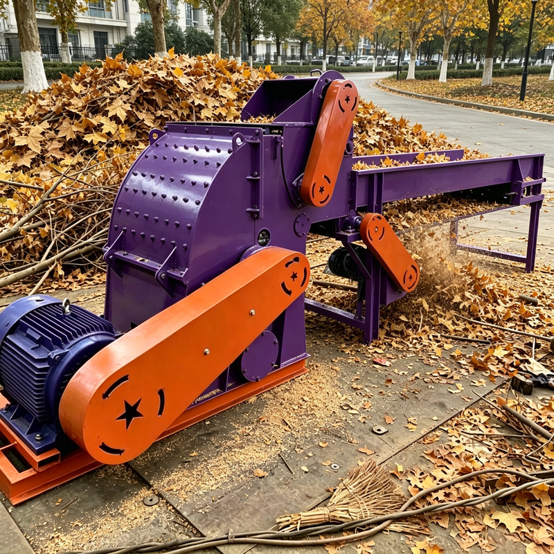 Wood Chipper Wood Chipper Shredder Machine Adjustable Hydraulic Feed Speed Commercial Landscaping Processor