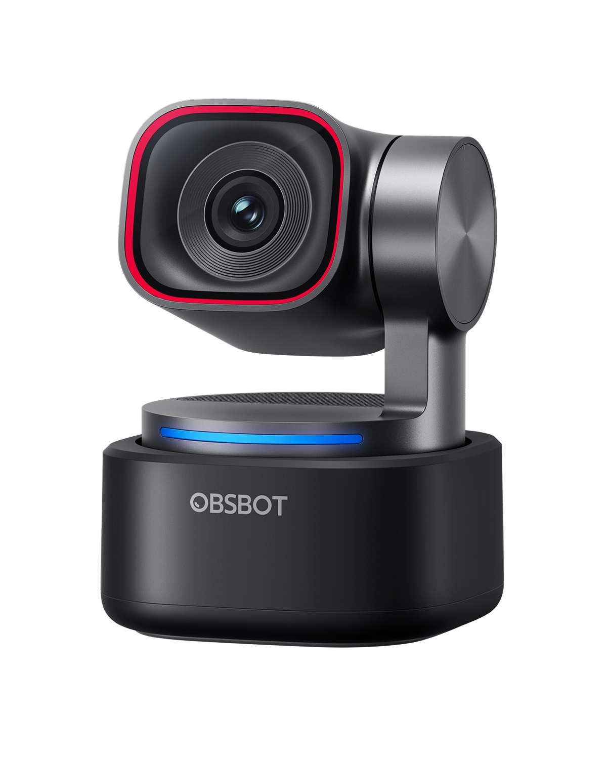 OBSBOT Tiny 3 AI 搭載空間オーディオ 4K ウェブカメラ、1/1.28 インチセンサー付き AI トラッキング PTZ カメラ、トライマイク、音声
