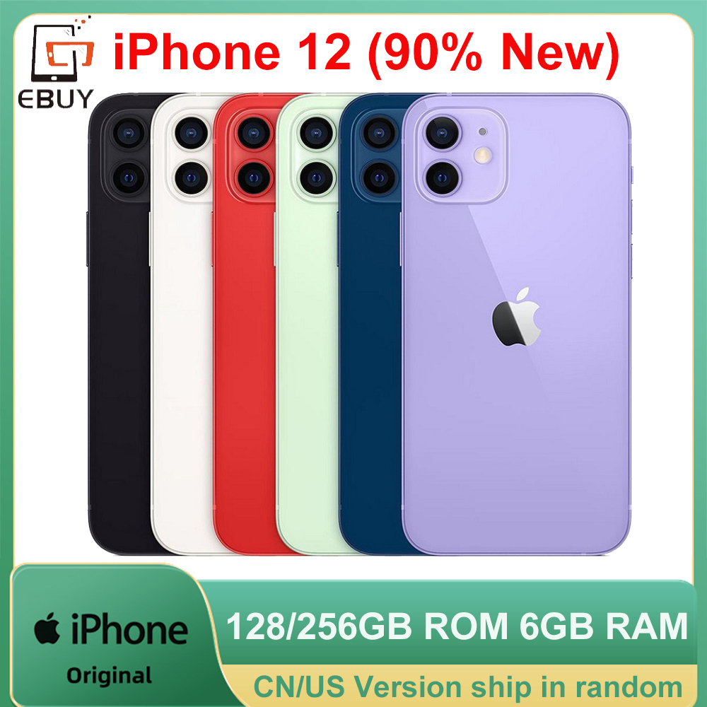 ロック解除された Apple iPhone 12 128GB/256GB ROM 6GB RAM スマートフォン Face ID 6.1 インチ OLED スクリーン A14 バイオニック 12MP カメラ iPhone 12 5G 電話