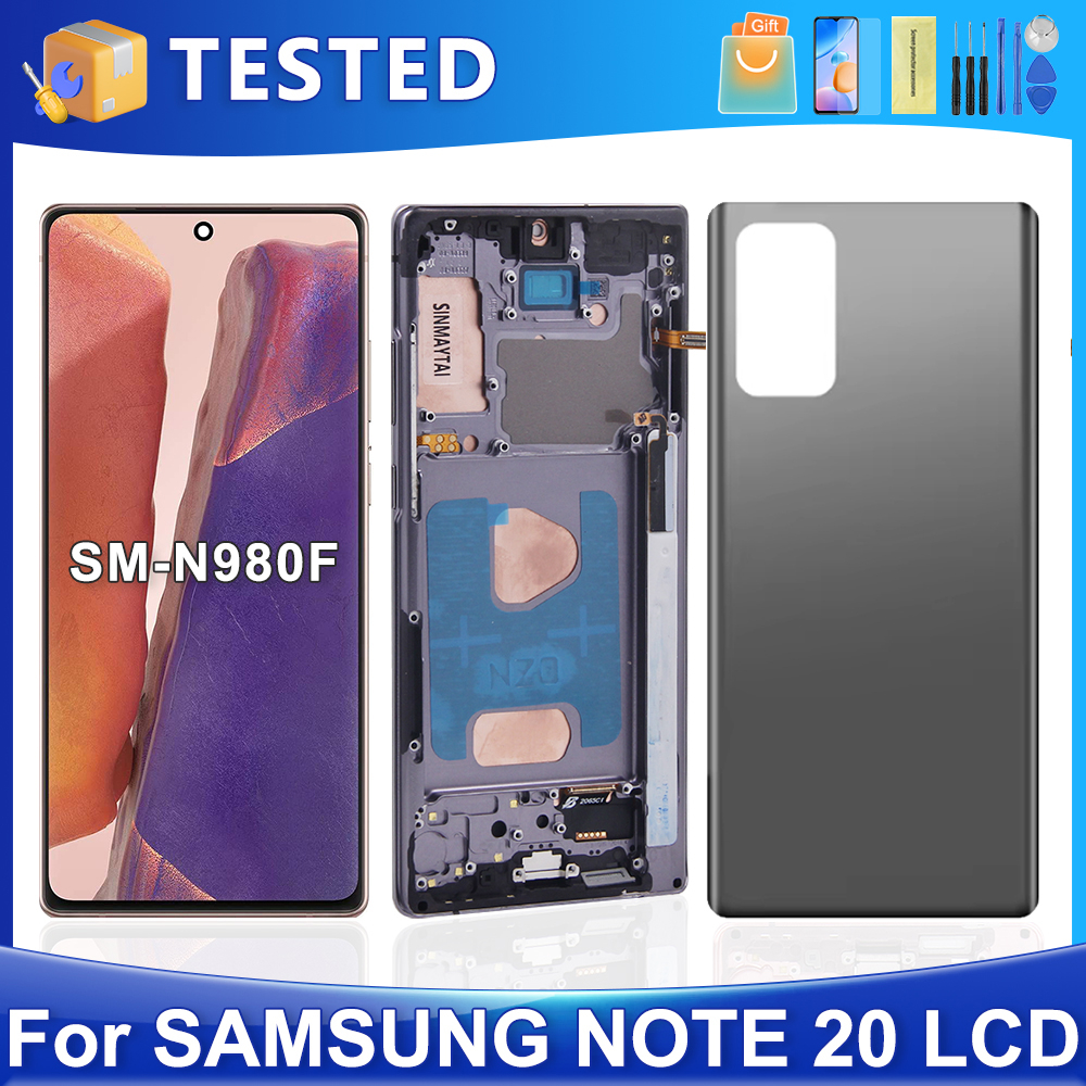Note 20 Samsung 用 Note20 N980 N980F N980F/DS LCD ディスプレイタッチスクリーンデジタイザアセンブリの交換用にテスト済み