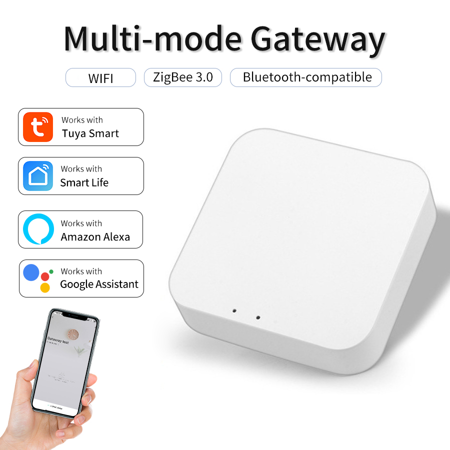 ZigBee ハブ Tuya マルチモードゲートウェイホームブリッジ 2.4GHz WiFi BLE SigMesh スマートライフアプリリモコン Alexa Google Home と連携