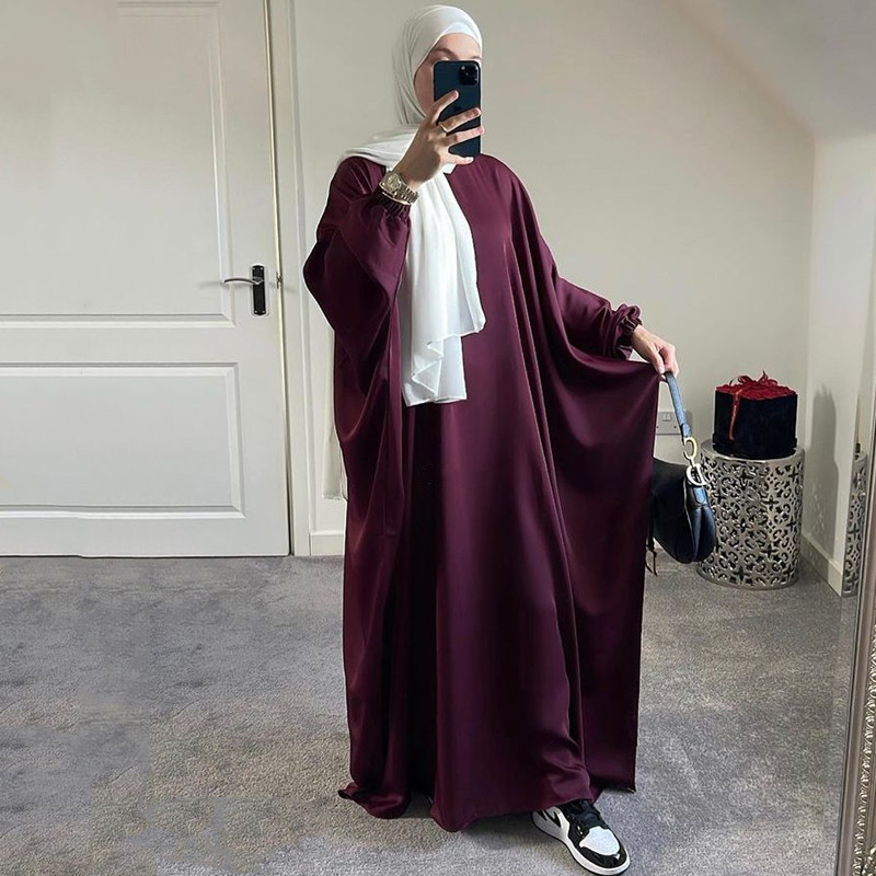 ラマダン全身ワンピースドレスロングキマールアバヤイスラム教徒の女性ドレス祈り衣服ドレスマキシルーズローブイードニカブジルバブ