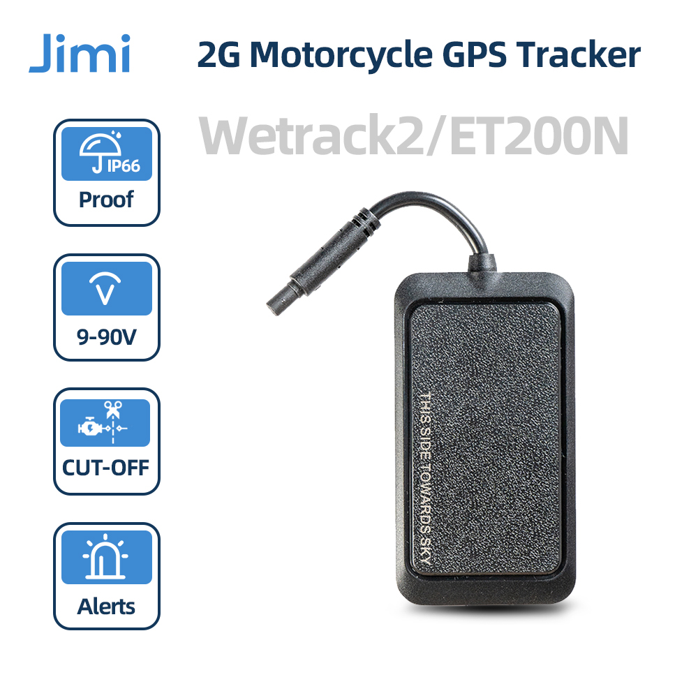 Jimi Wetrack2 モトカー GPS トラッカー バッテリー付き IP65 防水複数のアラーム リアルタイム追跡 Web アプリ経由リモートカットオフ
