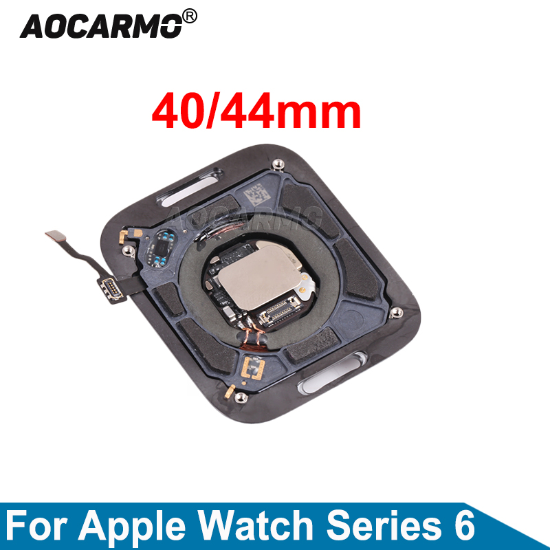 Aocarmo Apple Watch シリーズ 6 40 ミリメートル / 44 ミリメートル GPS / LTE 背面ガラスバックカバーワイヤレス充電コイルフレックス交換部品