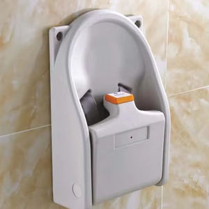 YJL モダンプラスチック折りたたみ式ベビーおむつ交換台、壁掛け式、チャイルドセーフティ機能付き、トイレシート機能付き、ホテルでの使用に最適、グレー、1年間保証