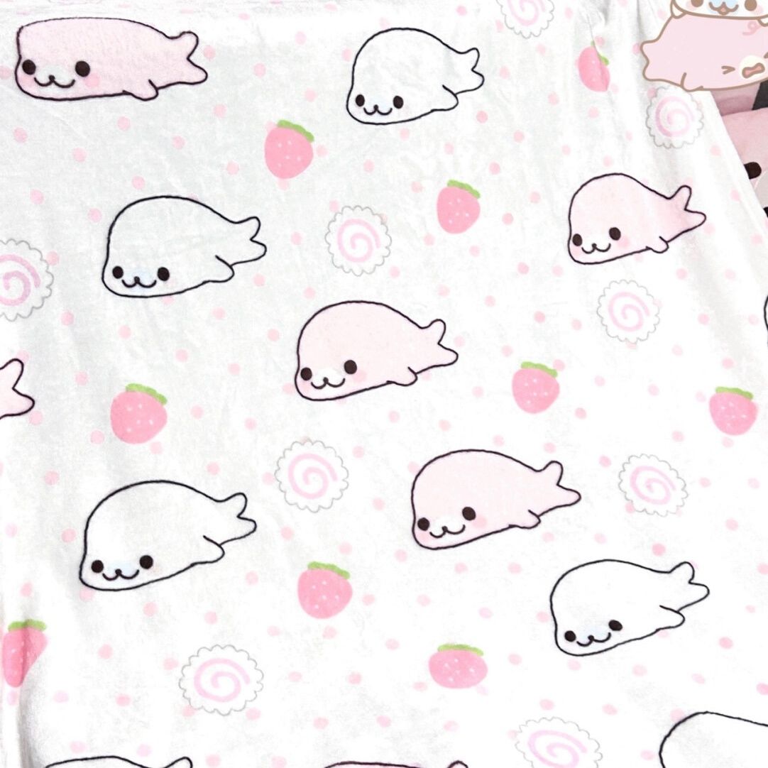 ゴマベビーアザラシかわいいベッドブランケットフランネルシェルパ寮昼寝ソファ秋と冬の暖かい毛布