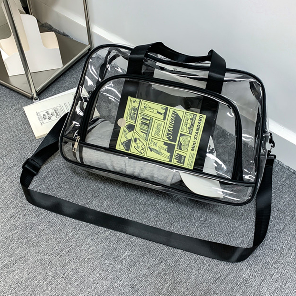 透明 PVC ダッフルバッグ大容量手荷物バッグ軽量防水フィットネストレーニングバッグカジュアルヨガスポーツバッグ