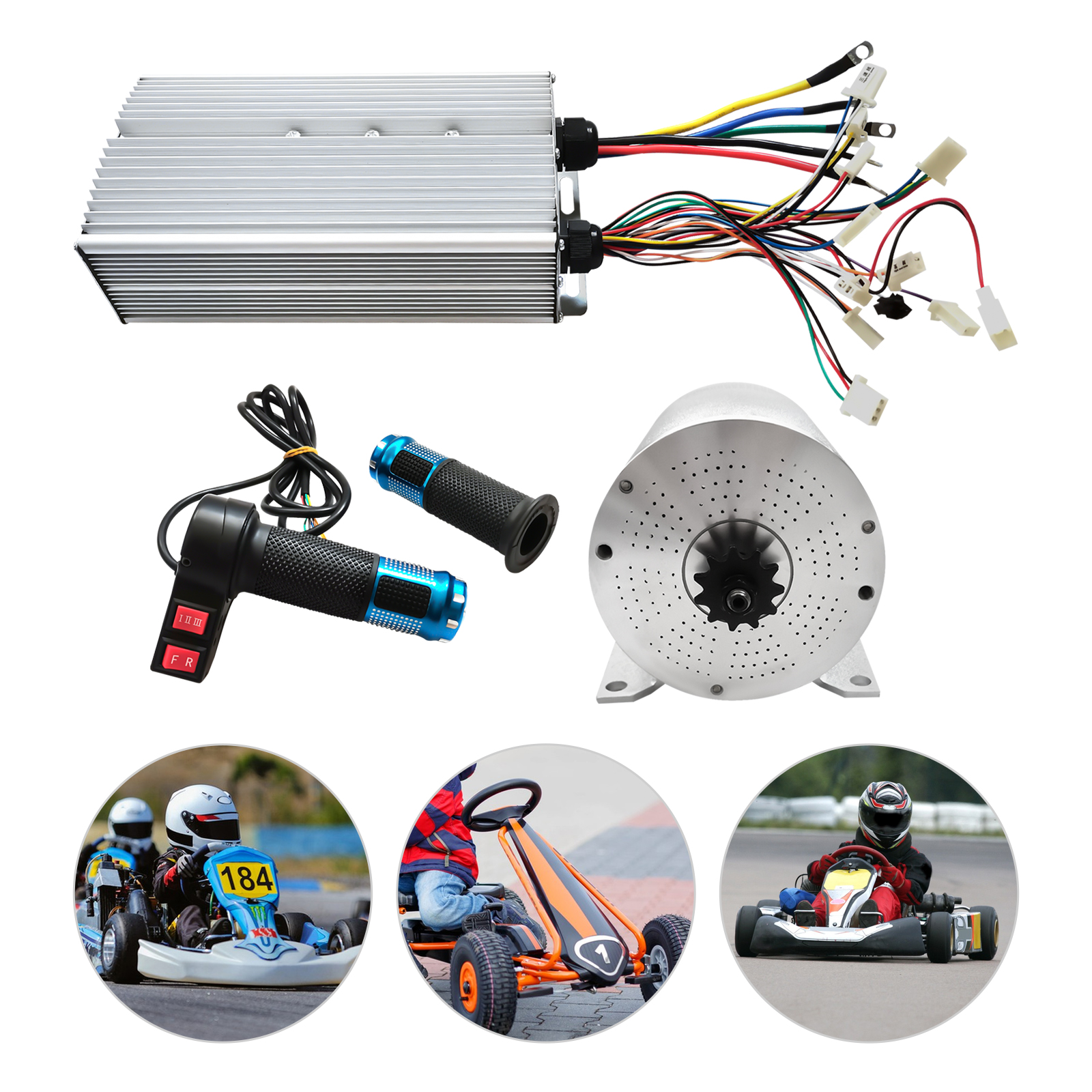 72v 3000w ブラシレス DC モーターキット、スクーター、オートバイエンジン、ゴーカート、電動スクーター DIY 改造キット