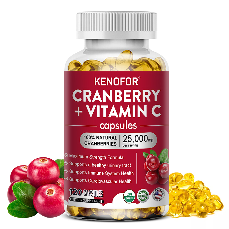 ビタミンC入りクランベリーサプリメント、25,000mg、免疫力