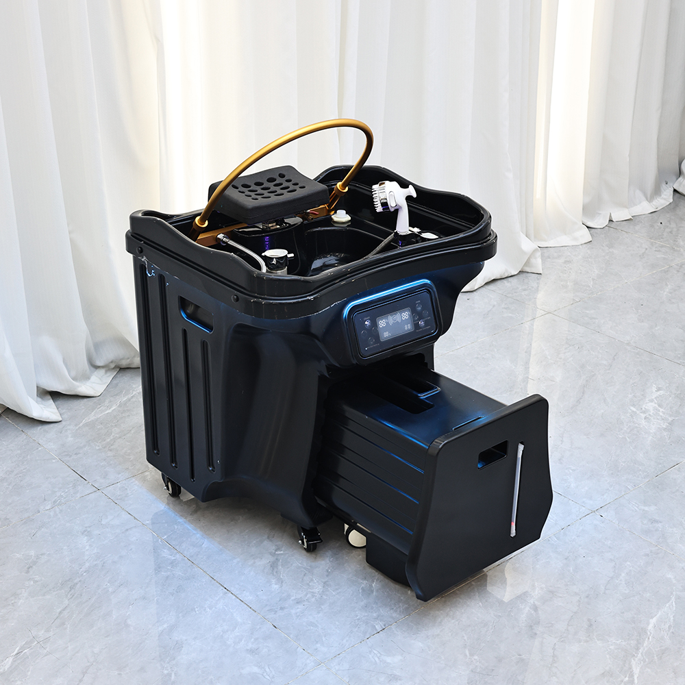 ポータブルパイプレスヘッドスパサロンシャンプー台、循環水洗髪シンク、60L 貯水