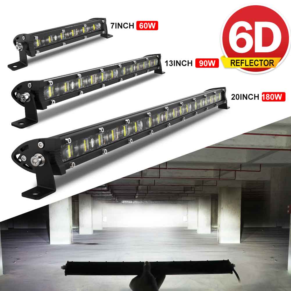 NAOEVO 6D ストリップ LED ライトバー 60 ワット 120 ワット 180 ワット DRL フォグランニング Led ワークライト 4 × 4 オフロード 6D Led ヘッドライト Niva lada ATV トラック