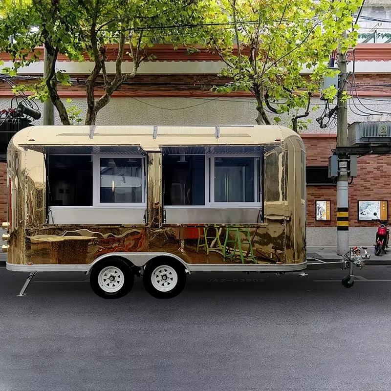 Mobile Food Trailer Complete Catering Gear for Hamburger Fried Food Outdoor Commercial Vending