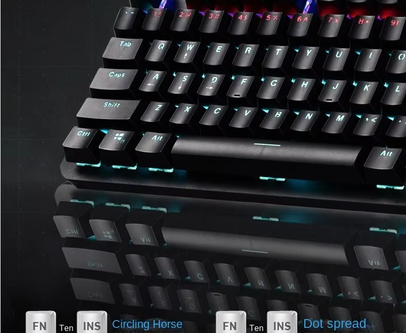 ホット販売 OEM104 キー有線高 DPI RGB 緑軸キーボードとマウスのセット