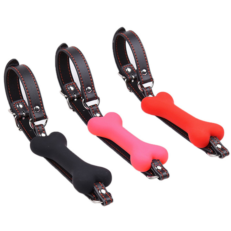 犬の骨の形のギャグボールボンデージギア SM アダルト製品大人のおもちゃ口ギャグ Sextoy 大人のセックスゲームセックスボールハーネスストラップギャグ
