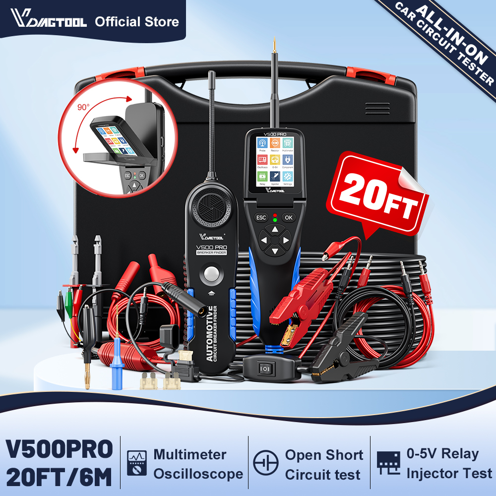 VDIAGTOOL V500PRO 自動車用回路テスター 12V/24V 車の電源回路プローブテスターブレーカーファインダーツール開回路検出器