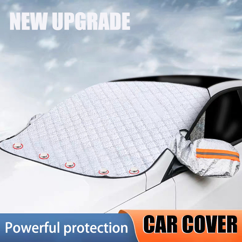 1Pc 車のフロントガラス雪抗 UV シールド冬用車カバーフロントウィンドウ抗氷霜屋外保護車のカバー