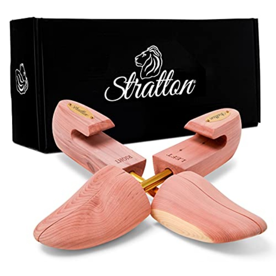 Stratton メンズ 調節可能なスプリットトゥ シダー シューツリー 米国産。男性へのギフトに最適。